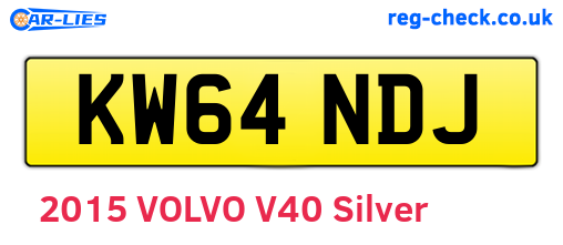 KW64NDJ are the vehicle registration plates.