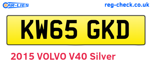 KW65GKD are the vehicle registration plates.
