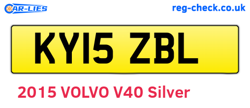 KY15ZBL are the vehicle registration plates.