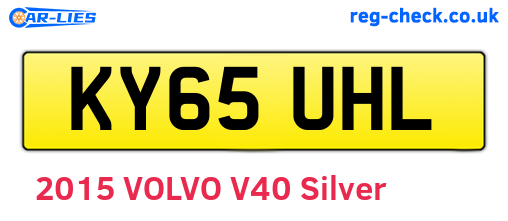 KY65UHL are the vehicle registration plates.