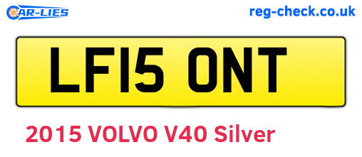LF15ONT are the vehicle registration plates.