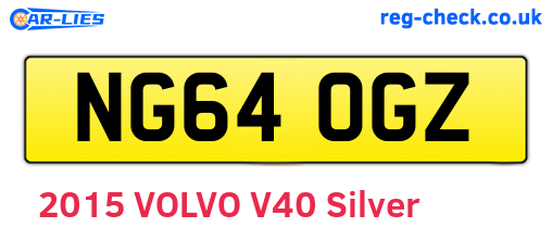 NG64OGZ are the vehicle registration plates.