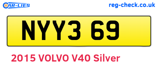 NYY369 are the vehicle registration plates.