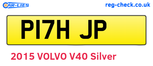 P17HJP are the vehicle registration plates.