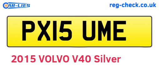 PX15UME are the vehicle registration plates.