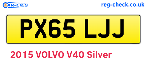 PX65LJJ are the vehicle registration plates.