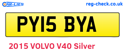 PY15BYA are the vehicle registration plates.