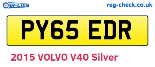 PY65EDR are the vehicle registration plates.