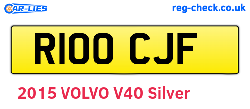 R100CJF are the vehicle registration plates.