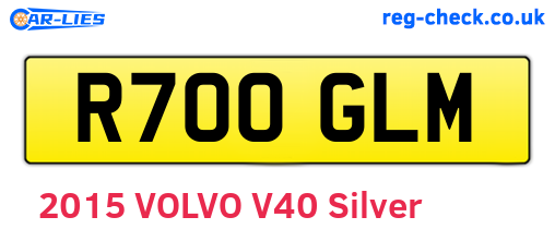 R700GLM are the vehicle registration plates.