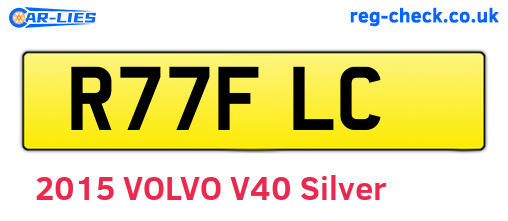 R77FLC are the vehicle registration plates.