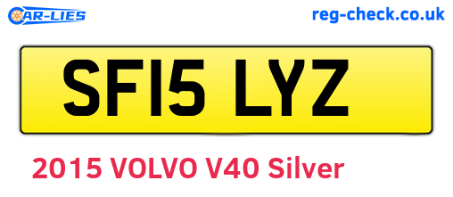 SF15LYZ are the vehicle registration plates.