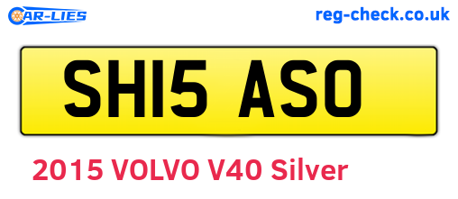 SH15ASO are the vehicle registration plates.