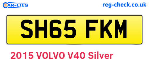 SH65FKM are the vehicle registration plates.