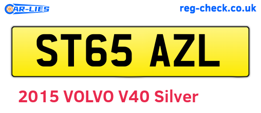 ST65AZL are the vehicle registration plates.
