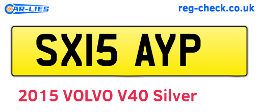 SX15AYP are the vehicle registration plates.