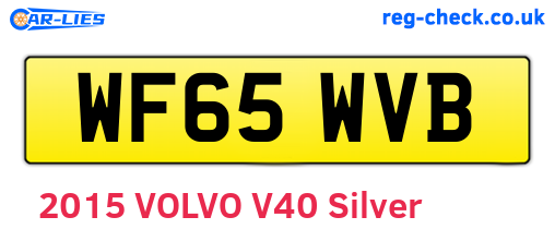 WF65WVB are the vehicle registration plates.