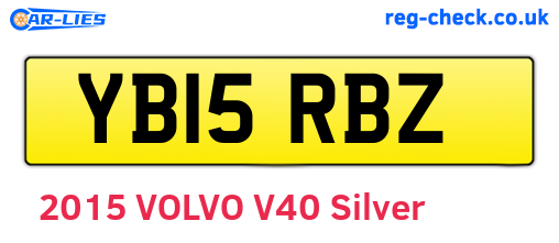 YB15RBZ are the vehicle registration plates.