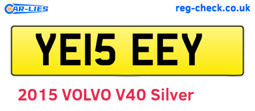 YE15EEY are the vehicle registration plates.