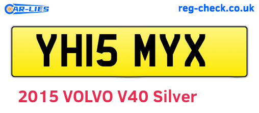 YH15MYX are the vehicle registration plates.
