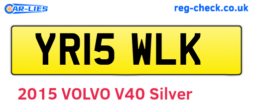 YR15WLK are the vehicle registration plates.