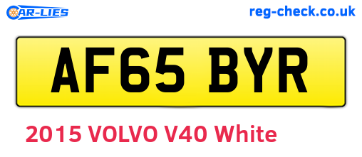 AF65BYR are the vehicle registration plates.