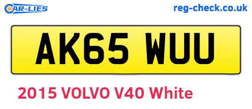 AK65WUU are the vehicle registration plates.