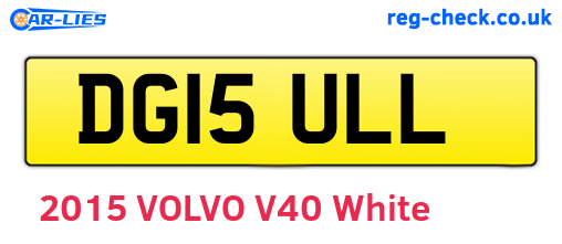 DG15ULL are the vehicle registration plates.