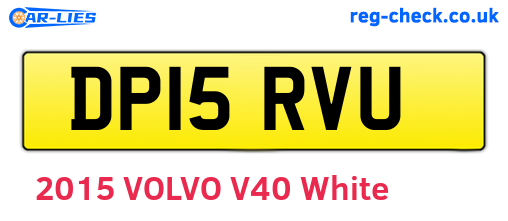 DP15RVU are the vehicle registration plates.