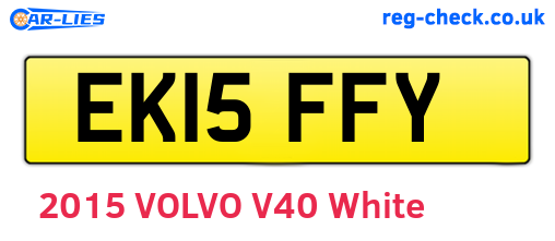 EK15FFY are the vehicle registration plates.