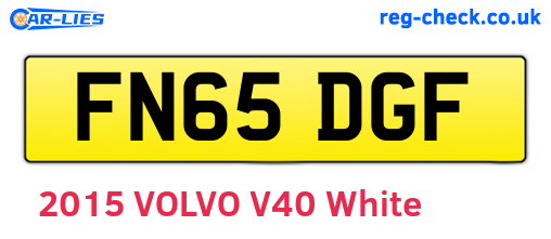 FN65DGF are the vehicle registration plates.