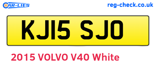 KJ15SJO are the vehicle registration plates.