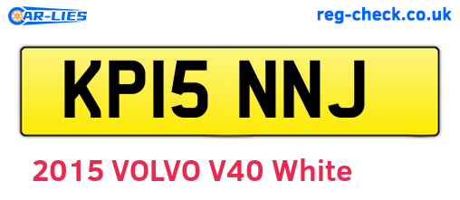 KP15NNJ are the vehicle registration plates.