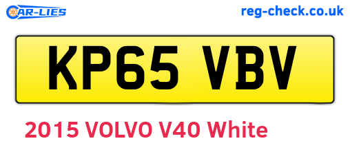 KP65VBV are the vehicle registration plates.