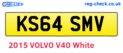KS64SMV are the vehicle registration plates.