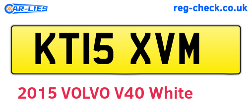 KT15XVM are the vehicle registration plates.
