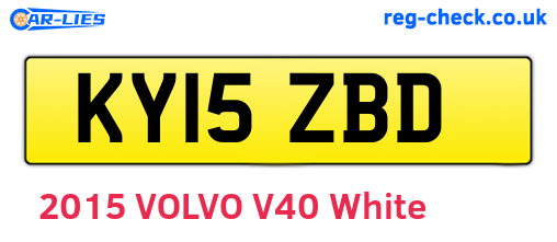 KY15ZBD are the vehicle registration plates.