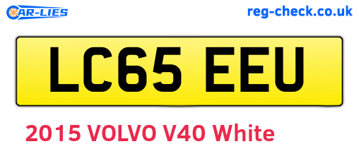 LC65EEU are the vehicle registration plates.