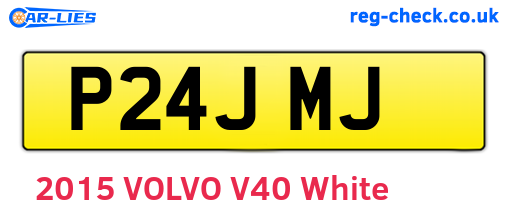 P24JMJ are the vehicle registration plates.