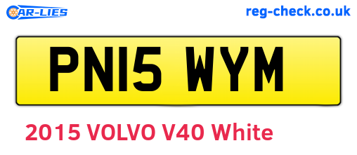 PN15WYM are the vehicle registration plates.