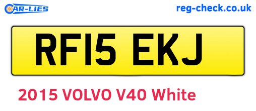 RF15EKJ are the vehicle registration plates.