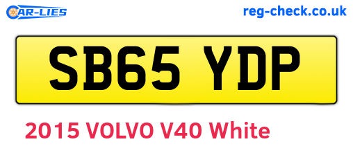 SB65YDP are the vehicle registration plates.