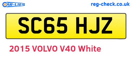 SC65HJZ are the vehicle registration plates.