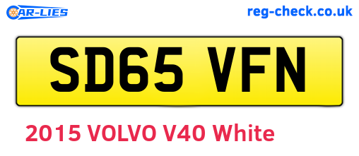 SD65VFN are the vehicle registration plates.