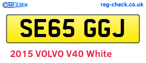 SE65GGJ are the vehicle registration plates.