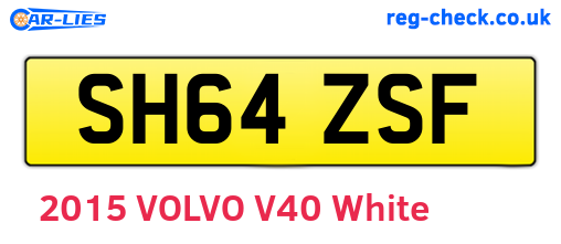 SH64ZSF are the vehicle registration plates.