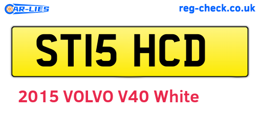 ST15HCD are the vehicle registration plates.