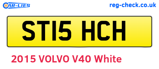 ST15HCH are the vehicle registration plates.