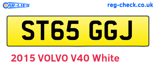 ST65GGJ are the vehicle registration plates.