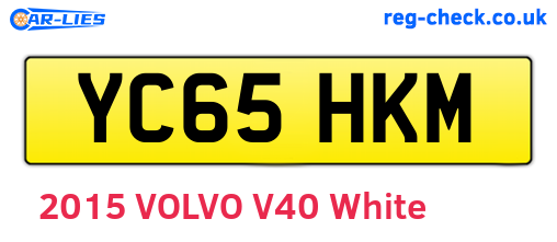 YC65HKM are the vehicle registration plates.